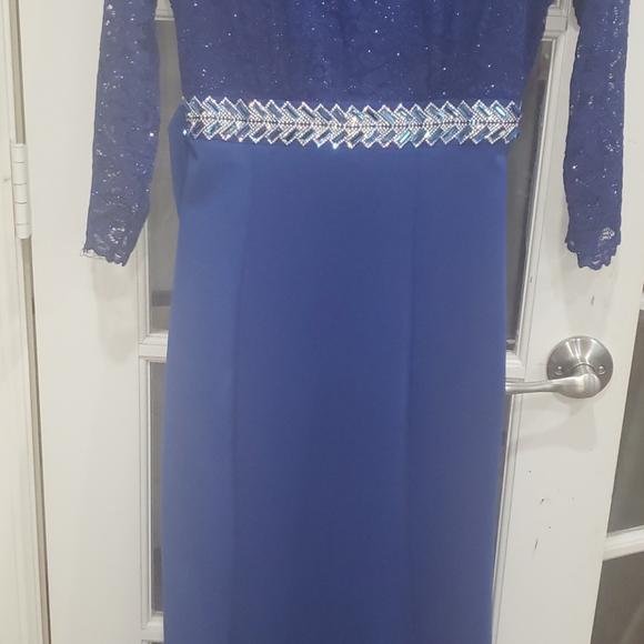 Formal/ Prom Blue Dress NWOT - Picture 3 of 6